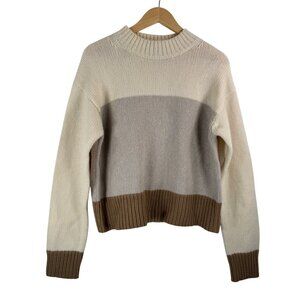 Theory Wool Cashmere blend‎ retro striped relaxed sweater sz M